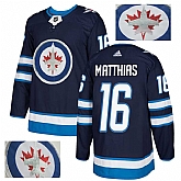 Jets 16 Shawn Matthias Navy With Special Glittery Logo Adidas Jersey,baseball caps,new era cap wholesale,wholesale hats